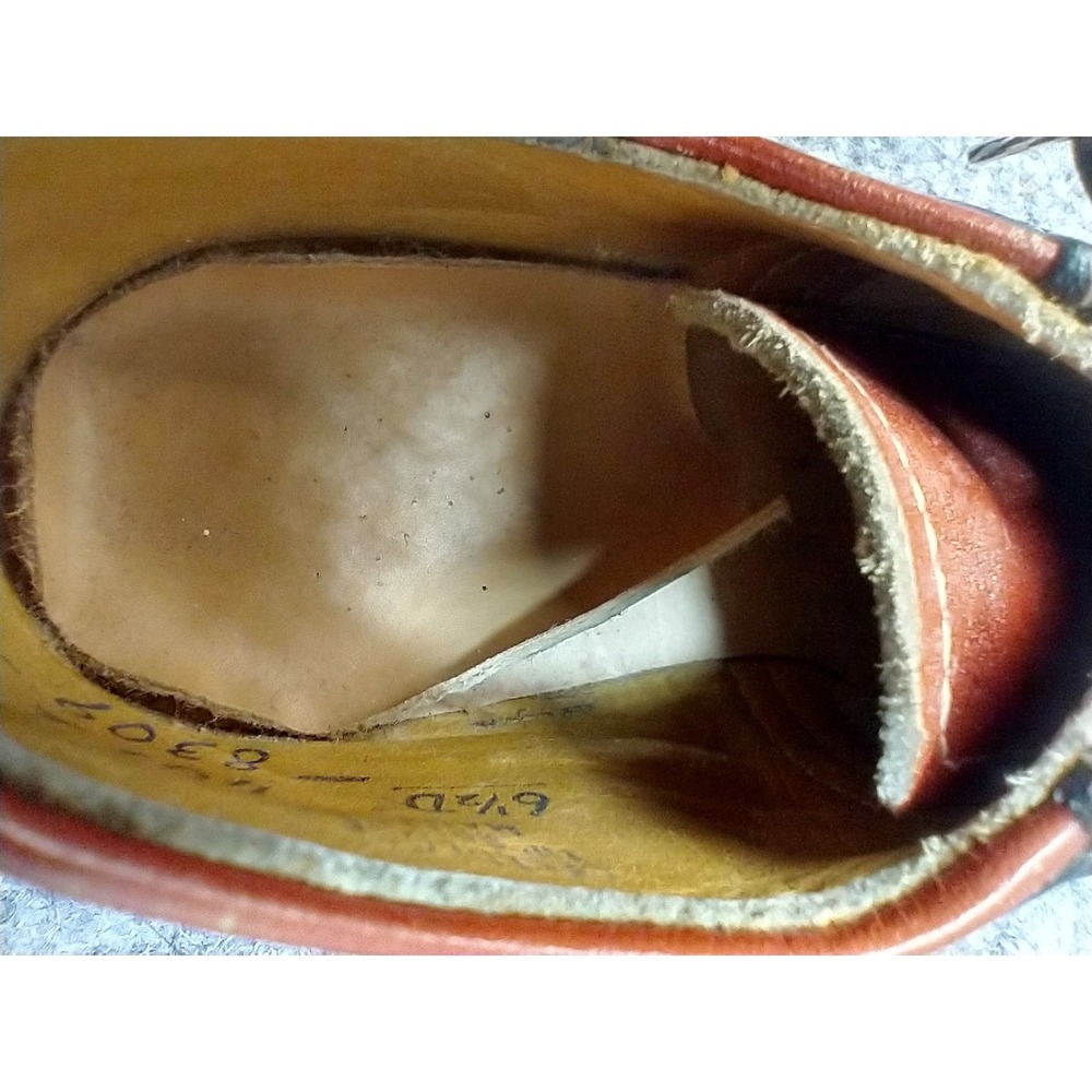 Footmates Vintage infant Red Black Leather Kiltie Oxford Shoes Made in USA 6.5 D - Picture 9 of 12
